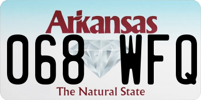 AR license plate 068WFQ