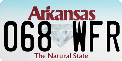 AR license plate 068WFR