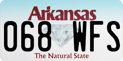 AR license plate 068WFS