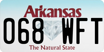 AR license plate 068WFT
