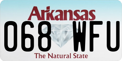 AR license plate 068WFU