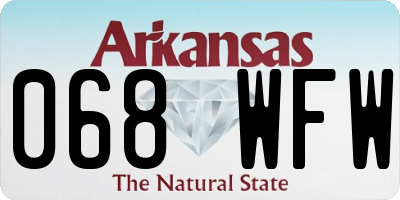 AR license plate 068WFW