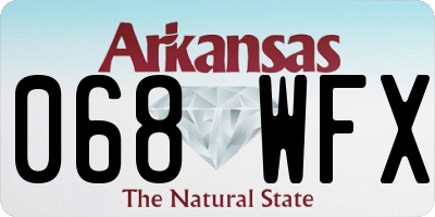 AR license plate 068WFX