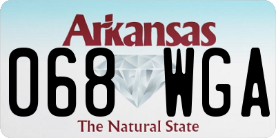 AR license plate 068WGA