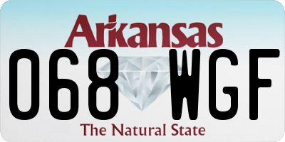 AR license plate 068WGF