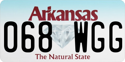 AR license plate 068WGG