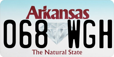 AR license plate 068WGH