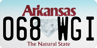 AR license plate 068WGI