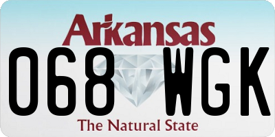 AR license plate 068WGK