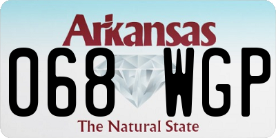 AR license plate 068WGP