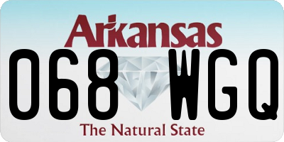 AR license plate 068WGQ