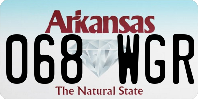 AR license plate 068WGR