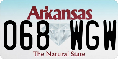 AR license plate 068WGW