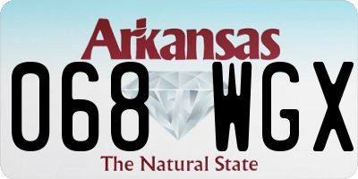 AR license plate 068WGX