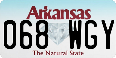 AR license plate 068WGY