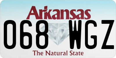 AR license plate 068WGZ