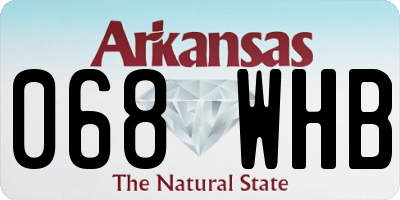 AR license plate 068WHB