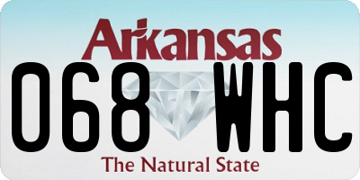 AR license plate 068WHC