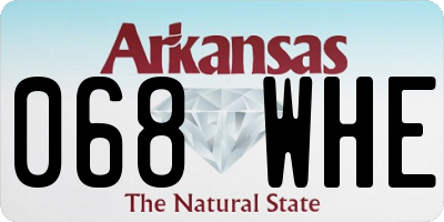 AR license plate 068WHE