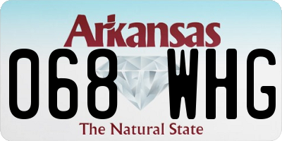 AR license plate 068WHG
