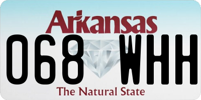 AR license plate 068WHH