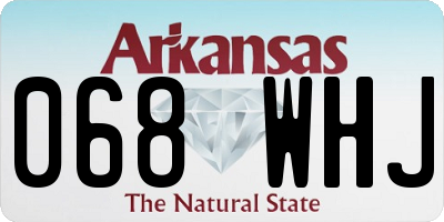 AR license plate 068WHJ