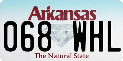 AR license plate 068WHL