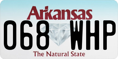 AR license plate 068WHP