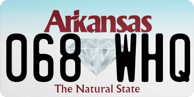 AR license plate 068WHQ