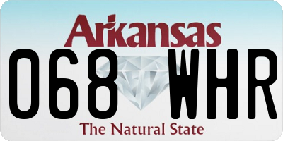 AR license plate 068WHR