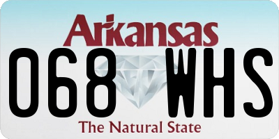 AR license plate 068WHS
