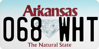 AR license plate 068WHT