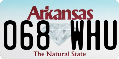 AR license plate 068WHU