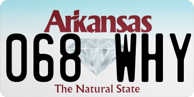 AR license plate 068WHY