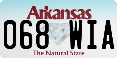 AR license plate 068WIA