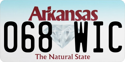 AR license plate 068WIC