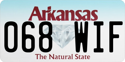 AR license plate 068WIF