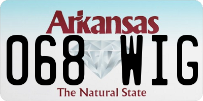 AR license plate 068WIG
