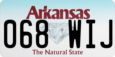 AR license plate 068WIJ