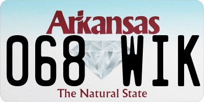 AR license plate 068WIK