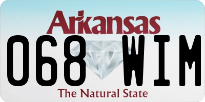 AR license plate 068WIM