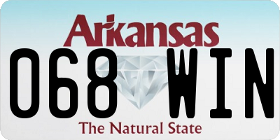 AR license plate 068WIN