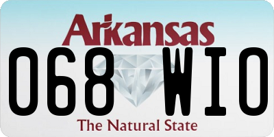 AR license plate 068WIO