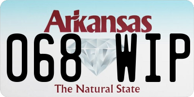AR license plate 068WIP