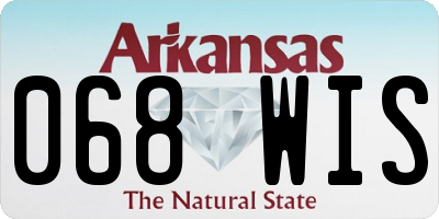AR license plate 068WIS