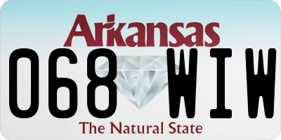 AR license plate 068WIW