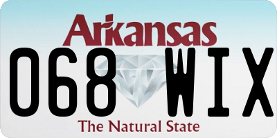 AR license plate 068WIX