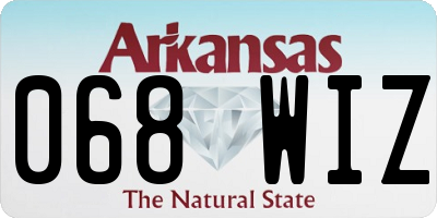 AR license plate 068WIZ