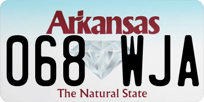 AR license plate 068WJA