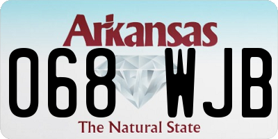 AR license plate 068WJB